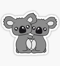 2 sweet little cute koalas hold some love in love man wedding woman Sticker
