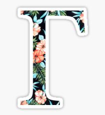 Gamma Floral Geek Letter Sticker