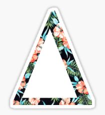 Delta Floral Greek Letter Sticker