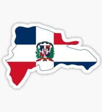 Flag Map of the Dominican Republic Sticker