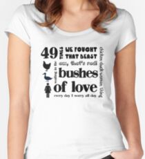 Camiseta entallada de cuello redondo Arbustos de amor