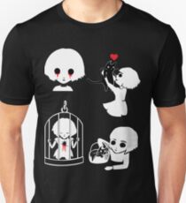 Fran Bow - Schwarz-Weiß-Muster Slim Fit T-Shirt