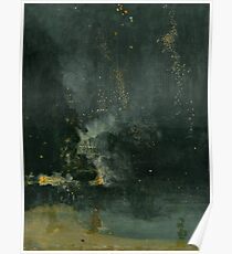 Whistler - Nocturne in black and gold Poster