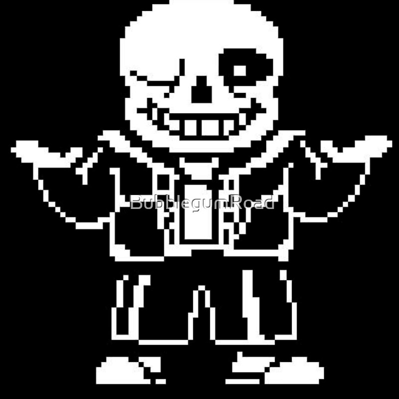 pixel art undertale sans