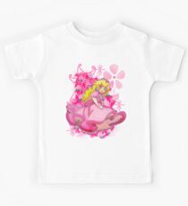 Blumige Prinzessin Pfirsich Kinder T-Shirt