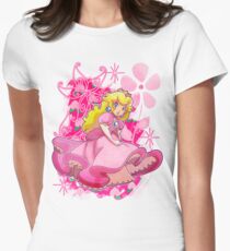 Flowery Princess Peach Women's Fitted T-Shirt