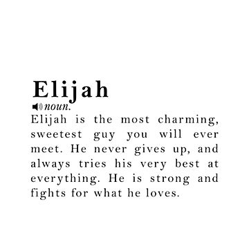 Elijah Name Meaning Definition Canvas Print