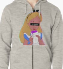 Sudadera con capucha y cremallera Trippy Alice