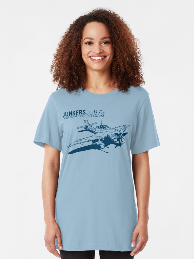 Alternate view of Stuka Tank Buster Slim Fit T-Shirt