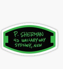 P. Sherman 42 Wallaby Way Sydney, NSW Sticker