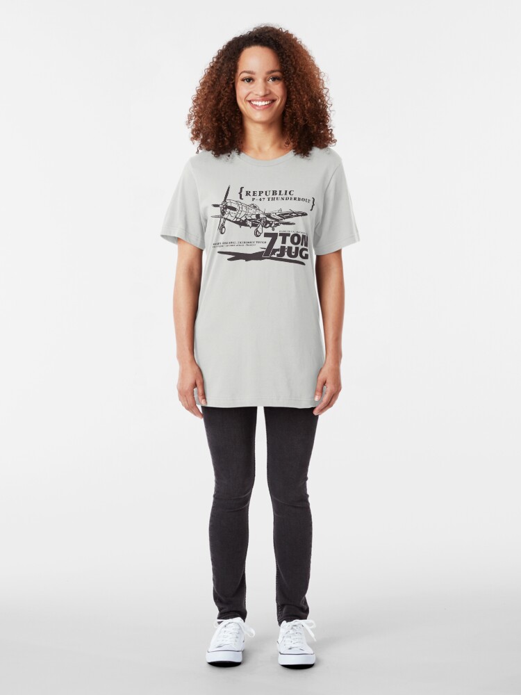 Alternate view of P-47 Thunderbolt Slim Fit T-Shirt