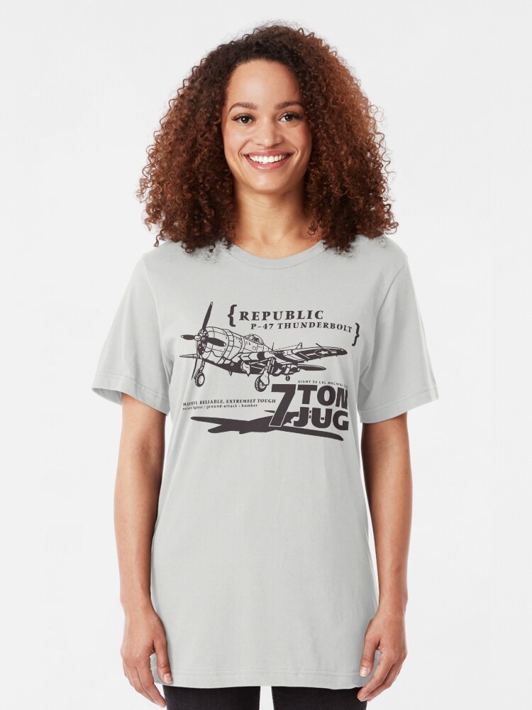 Alternate view of P-47 Thunderbolt Slim Fit T-Shirt