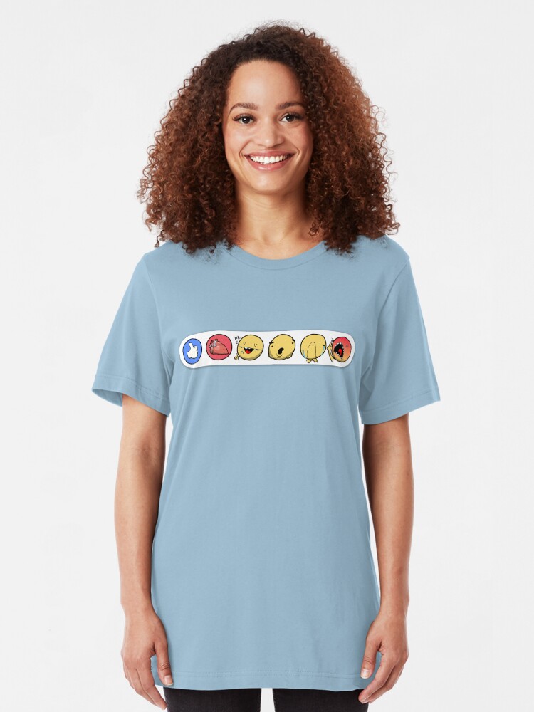 Alternate view of Derpy emoticons Slim Fit T-Shirt