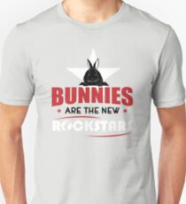 Bunnies are the new rockstars Unisex T-Shirt