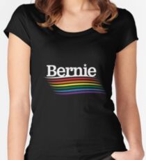 Bernie Pride - Rainbow Flag Women's Fitted Scoop T-Shirt