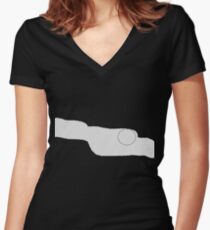 Erased Women's Fitted V-Neck T-Shirt
