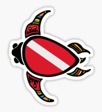 Diver Down Turtle Sticker