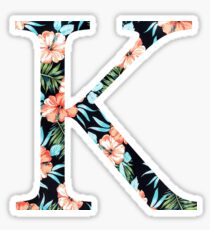 Kappa Floral Greek Letter Design Sticker