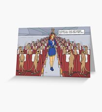 Meerkats on a Plane Greeting Card