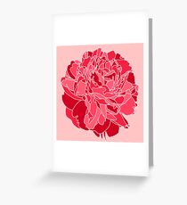 Red Peony Greeting Card