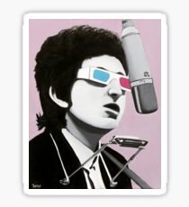 Bob's Perspective, Acrylic Painting, Bob Dylan Sticker