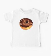 Chocolate Donut Pattern - Pink Baby T-Shirt