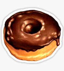 Schokoladen-Donut-Muster - Rosa Sticker
