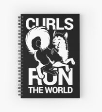 CURLS RUN THE WORLD Spiral Notebook