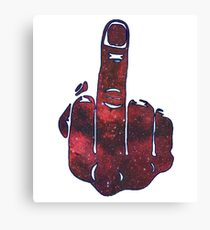 Middle Finger Canvas Print