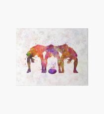 Rugby men players 05 in watercolor Art Board