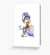 Charcoal and Oil - Jiminy Cricket Greeting Card