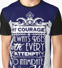 Camiseta gráfica Cita de Jane Austen - Mi coraje siempre aumenta con cada intento de intimidarme