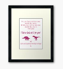 curse your sudden but inevitable betrayal, firefly, fuchsia Framed Print