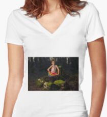 Ballerina Women's Fitted V-Neck T-Shirt