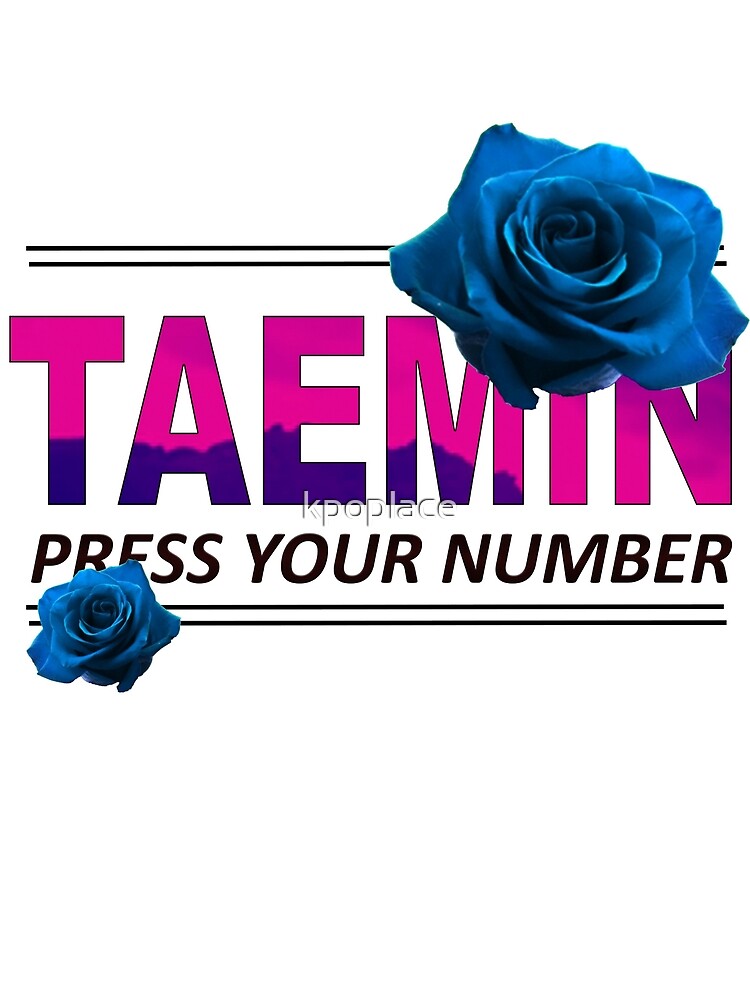 "Taemin Press Your Number" by kpoplace | Redbubble