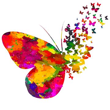 Rainbow Butterfly LV Poster