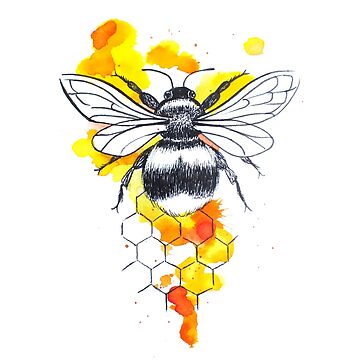 Bumble Bee Kind Watercolour Art Board Print for Sale by InkySwallows