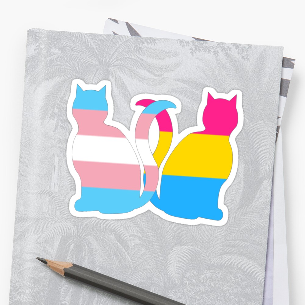 Trans Pansexual Pride Cats Stickers By Shaneisadragon Redbubble 1796