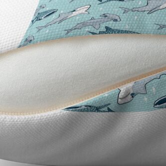 Alternate view of Shark Pattern Throw Pillow