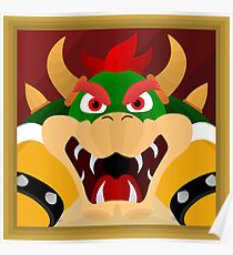 Bowser, A Super Mario 64 Painting Poster