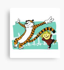 Calvin and Hobbes Dancing Canvas Print