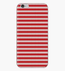 White & Red Knitted iPhone Case