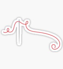 Needle and thread sticker Sticker