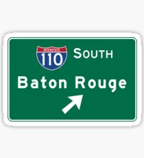 Baton Rouge, LA Road Sign, USA Sticker