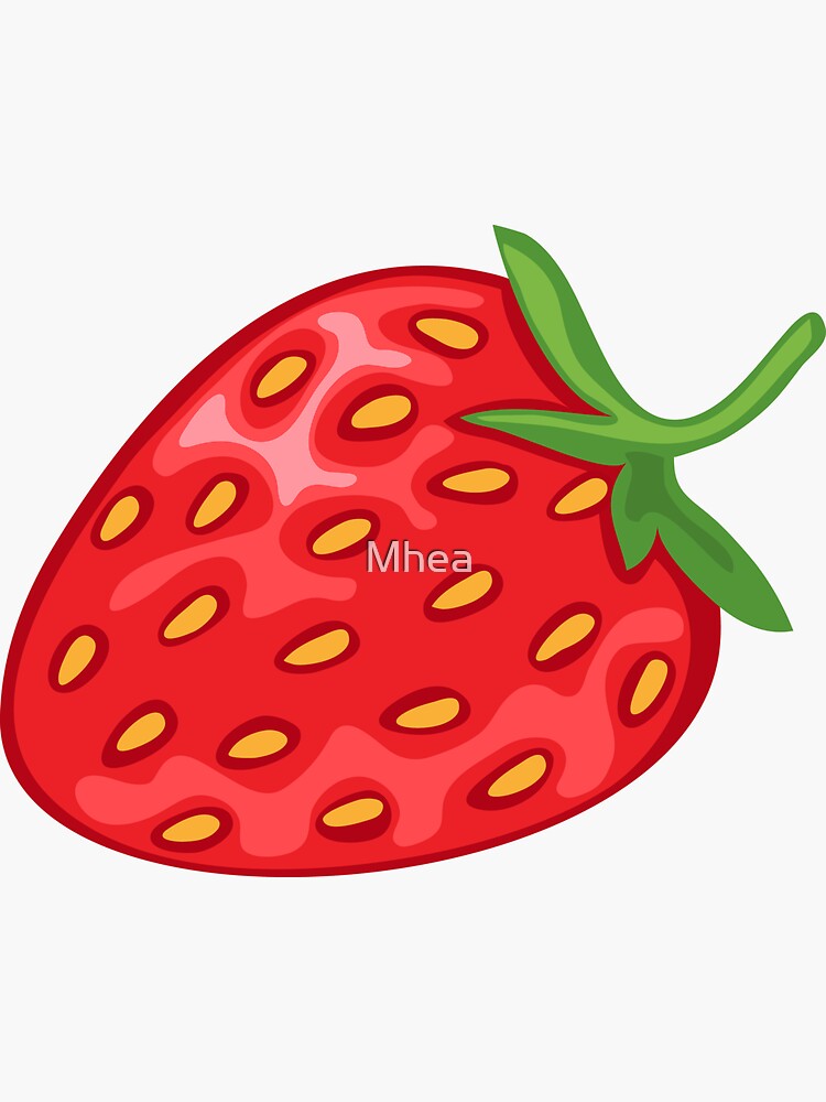 "Strawberry sticker" Sticker by Mhea | Redbubble