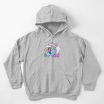 Einhörner überall! Kinder Hoodie