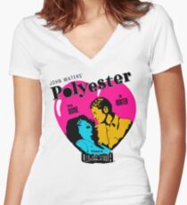 Polyester: Hello Francine! Women's Fitted V-Neck T-Shirt