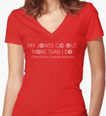 Ehlers Danlos Syndrome Awareness Women's Fitted V-Neck T-Shirt
