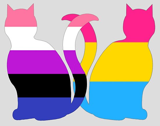 "Genderfluid Pansexual Pride Cats" Photographic Print by ...