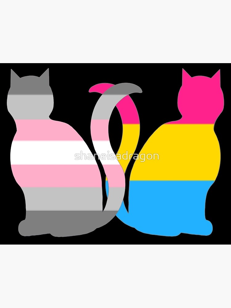 "Pansexual Demigirl Pride Cats" Art Print By Shaneisadragon | Redbubble